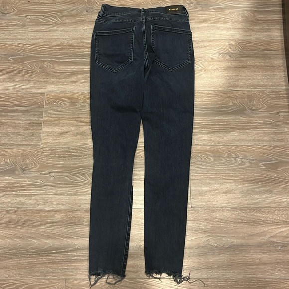 Express Skinny High Rise Dark Wash Jeans - Picture 2 of 4